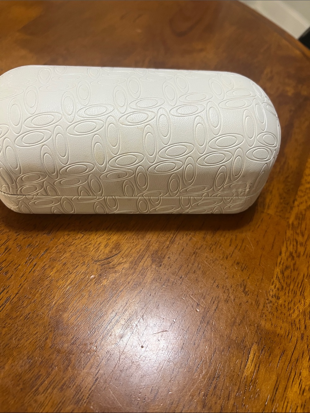Embossed White Oakley Sunglasses Case